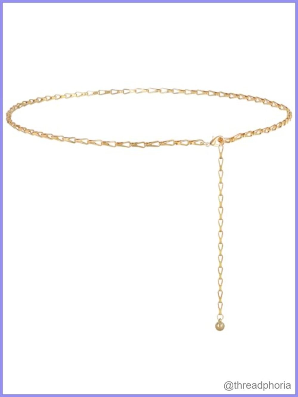 Women's Gold Metal Waist Chain Adjustable Link Belt